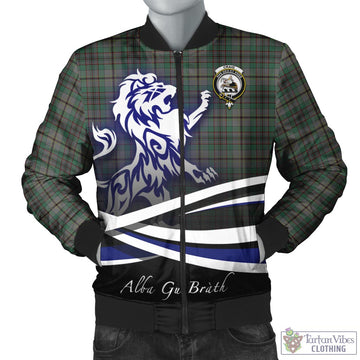 Craig Tartan Bomber Jacket with Alba Gu Brath Regal Lion Emblem