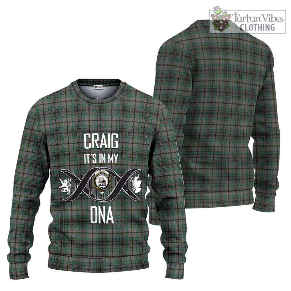 Craig Tartan Knitted Sweater with Family Crest DNA In Me Style Unisex - Tartanvibesclothing Shop