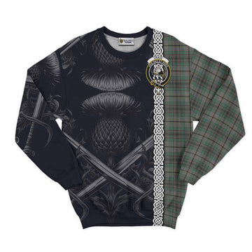 Craig Tartan Sweatshirt with Family Crest Cross Sword Thistle Celtic Vibes