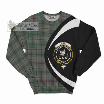 Craig Tartan Sweatshirt with Family Crest Circle Style