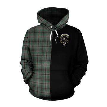 Craig Tartan Cotton Hoodie with Family Crest and Half Of Me Style