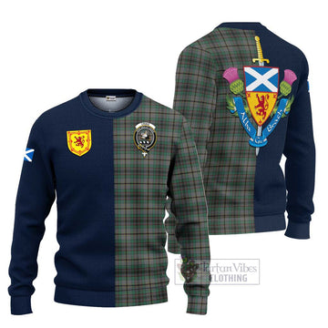 Craig Tartan Ugly Sweater with Scottish Lion Royal Arm Half Style