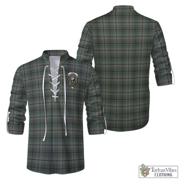 Craig Tartan Men's Scottish Traditional Jacobite Ghillie Kilt Shirt with Family Crest