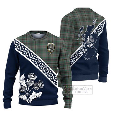 Craig Tartan Ugly Sweater Featuring Thistle and Scotland Map