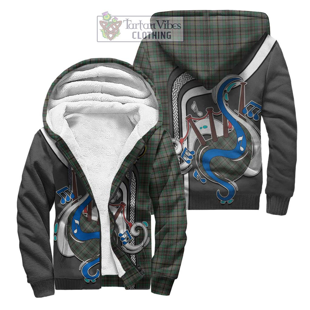 Craig Tartan Sherpa Hoodie with Epic Bagpipe Style Unisex S - Tartanvibesclothing Shop