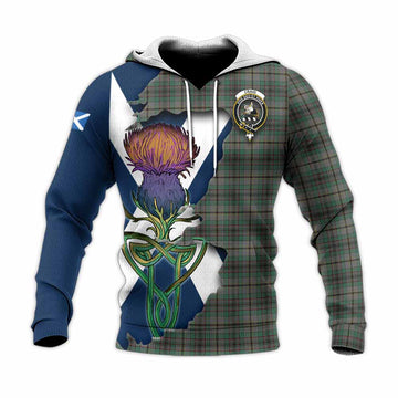 Craig Tartan Family Crest Knitted Hoodie Scottish Thistle Celtic Inspired Unisex Knitted Pullover Hoodie - Tartan Vibes Clothing