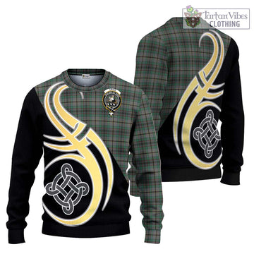 Craig Tartan Ugly Sweater with Family Crest and Celtic Symbol Style