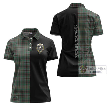 Craig Tartan Women's Polo Shirt with Family Crest and Half Of Me Style