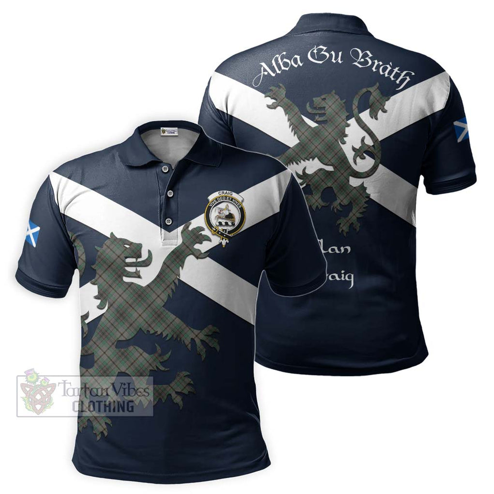 Tartan Vibes Clothing Craig Tartan Lion Rampant Polo Shirt – Proudly Display Your Heritage with Alba Gu Brath and Clan Name