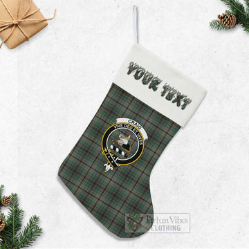 Craig Tartan Family Crest Christmas Stocking with Personalized Text