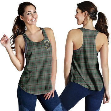 Craig Tartan Women Racerback Tanks with Family Crest