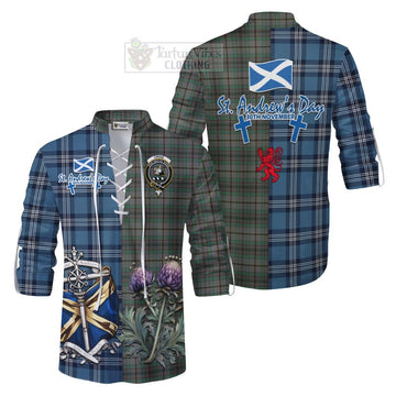 Craig Tartan Ghillie Kilt Shirt Happy St. Andrew's Day Half Tartan Style