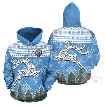 Craig Clan Christmas Hoodie Celtic Reindeer Style