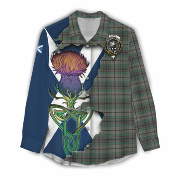 Craig Tartan Family Crest Women's Casual Shirt Scottish Thistle Celtic Inspired Female - Tartan Vibes Clothing