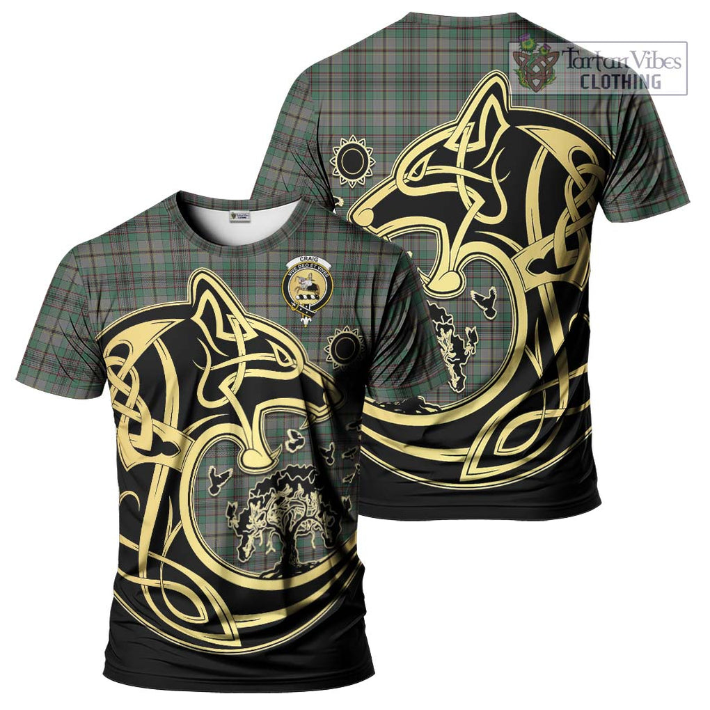 Craig Tartan T-Shirt with Family Crest Celtic Wolf Style Kid's Shirt - Tartan Vibes Clothing