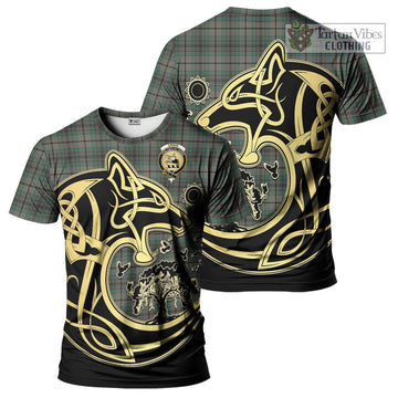 Craig Tartan T-Shirt with Family Crest Celtic Wolf Style