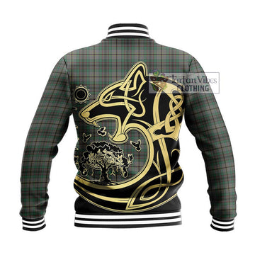 Craig Tartan Baseball Jacket with Family Crest Celtic Wolf Style