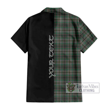 Craig Tartan Short Sleeve Button Shirt with Family Crest and Half Of Me Style