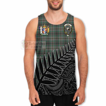 Craig Crest Tartan Men's Tank Top with New Zealand Silver Fern Half Style