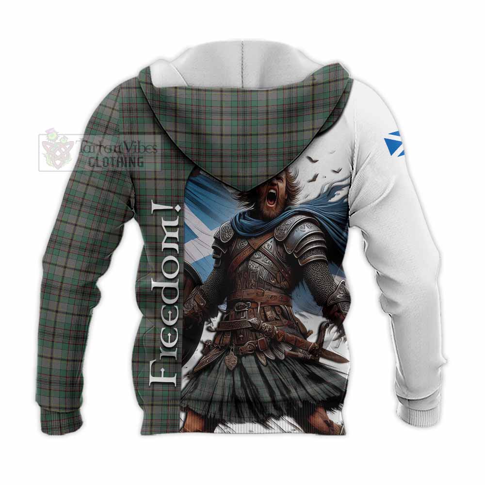 Tartan Vibes Clothing Craig Crest Tartan Knitted Hoodie Inspired by the Freedom of Scottish Warrior