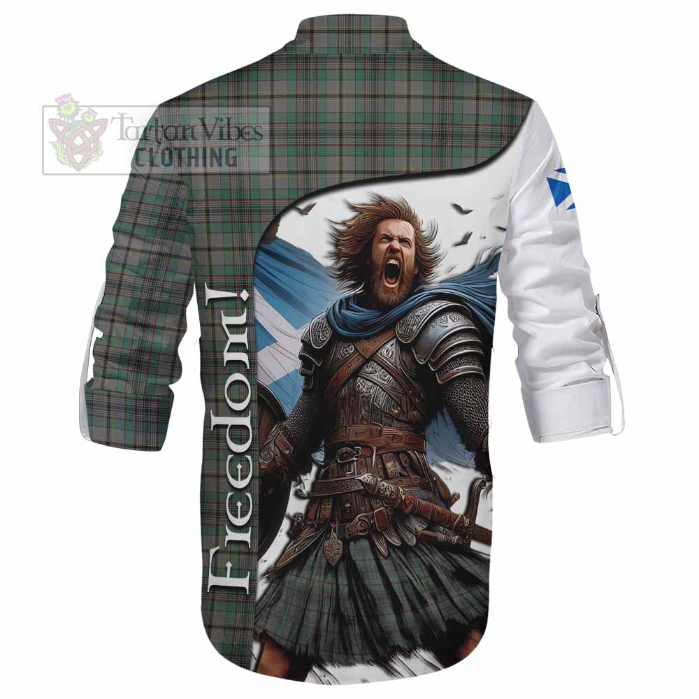 Tartan Vibes Clothing Craig Crest Tartan Ghillie Kilt Shirt Inspired by the Freedom of Scottish Warrior