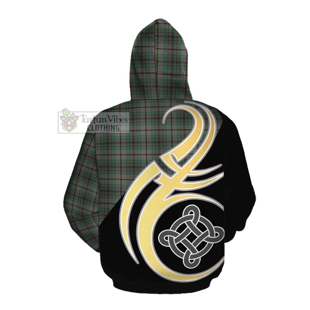 Tartan Vibes Clothing Craig Tartan Cotton Hoodie with Family Crest and Celtic Symbol Style