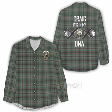 Craig Tartan Women's Casual Shirt with Family Crest DNA In Me Style