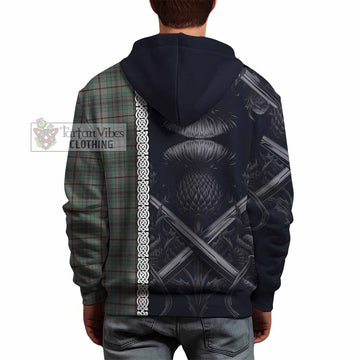 Craig Tartan Hoodie with Family Crest Cross Sword Thistle Celtic Vibes