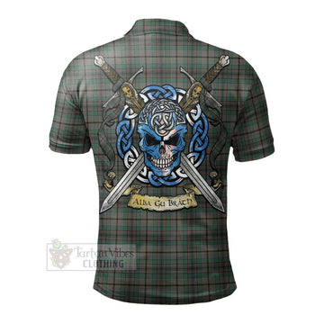 Craig Tartan Polo Shirt with Family Crest Celtic Skull Style