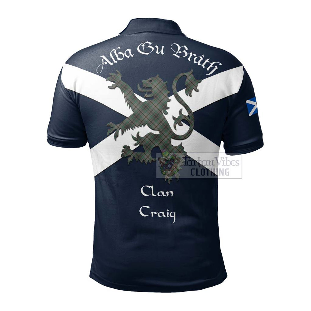 Tartan Vibes Clothing Craig Tartan Lion Rampant Polo Shirt – Proudly Display Your Heritage with Alba Gu Brath and Clan Name