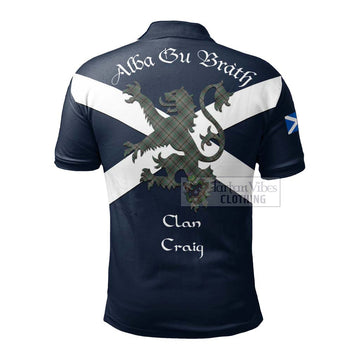 Craig Tartan Lion Rampant Polo Shirt Proudly Display Your Heritage with Alba Gu Brath and Clan Name