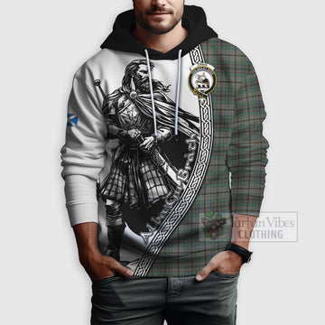 Craig Tartan Clan Crest Hoodie with Highlander Warrior Celtic Style