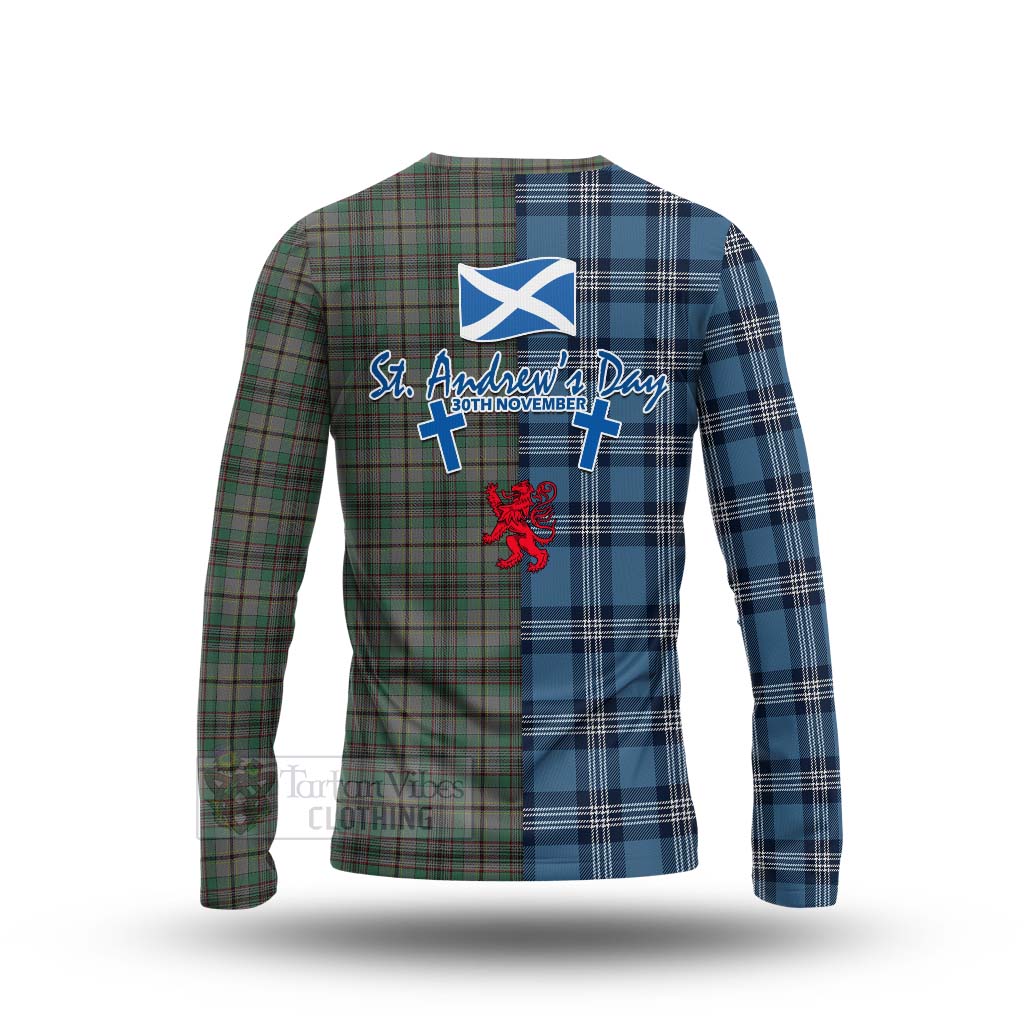 Tartan Vibes Clothing Craig Tartan Long Sleeve T-Shirt Happy St. Andrew's Day Half Tartan Style