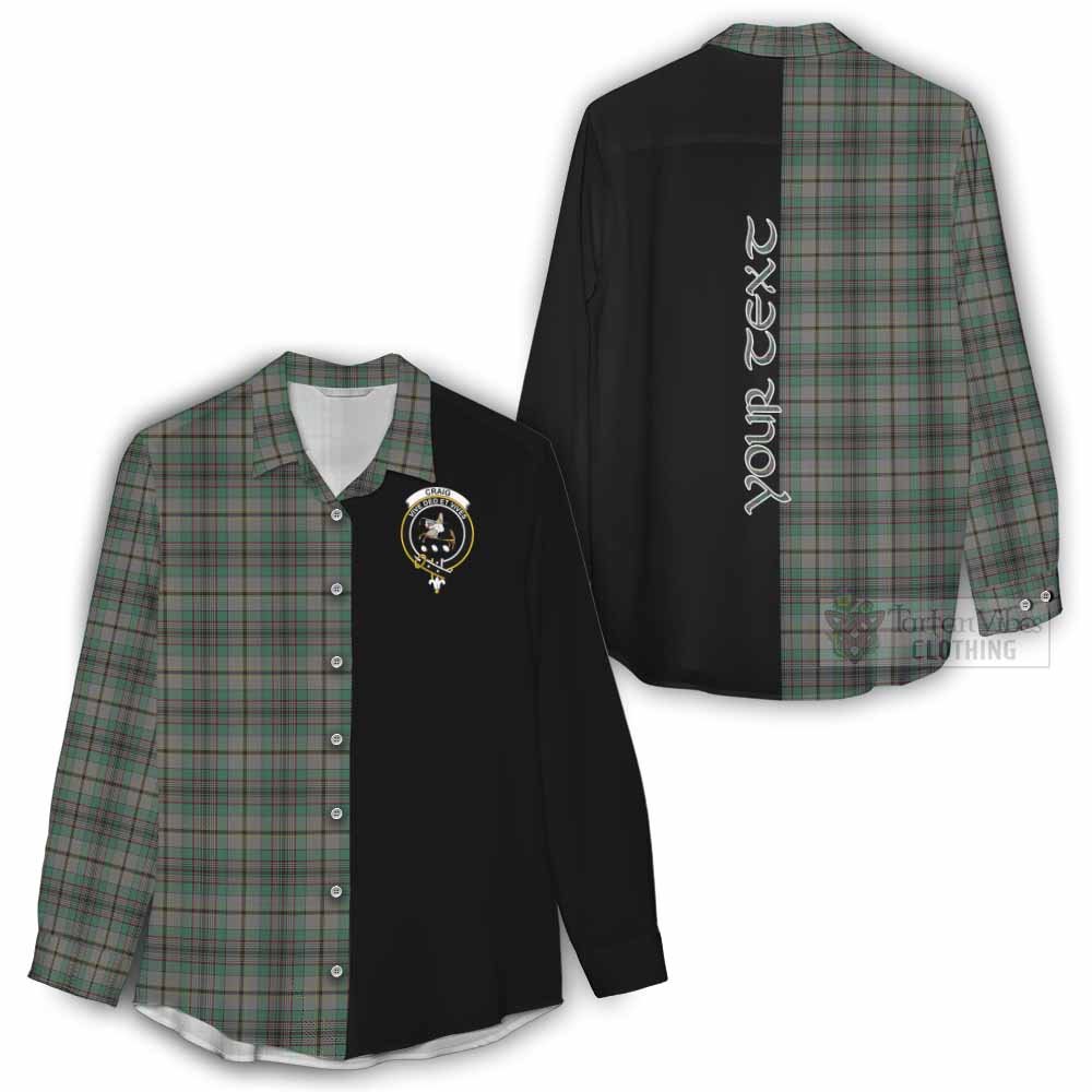 Tartan Vibes Clothing Craig Tartan Women's Casual Shirt with Family Crest and Half Of Me Style