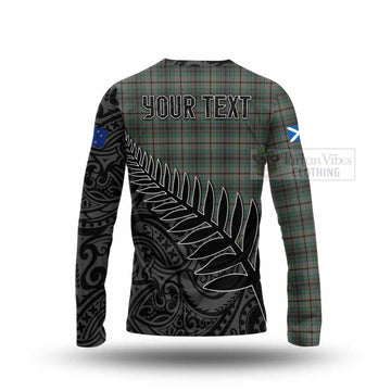 Craig Crest Tartan Long Sleeve T-Shirt with New Zealand Silver Fern Half Style