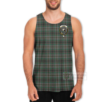 Craig Tartan Men's Tank Top with Family Crest Celtic Skull Style