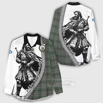 Craig Tartan Clan Crest Women's Casual Shirt with Highlander Warrior Celtic Style