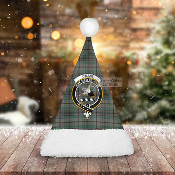 Craig Tartan Christmas Santa Hats with Family Crest