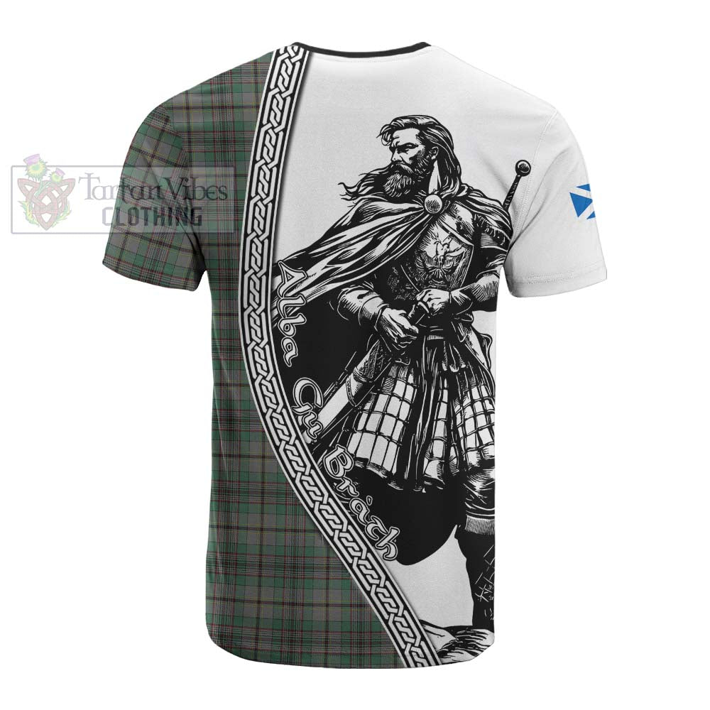 Craig Tartan Clan Crest Cotton T-shirt with Highlander Warrior Celtic Style