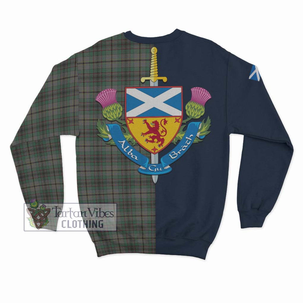 Tartan Vibes Clothing Craig Tartan Sweatshirt with Scottish Lion Royal Arm Half Style