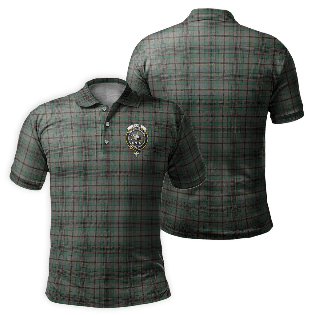 Craig Tartan Men's Polo Shirt with Family Crest - Tartan Vibes Clothing