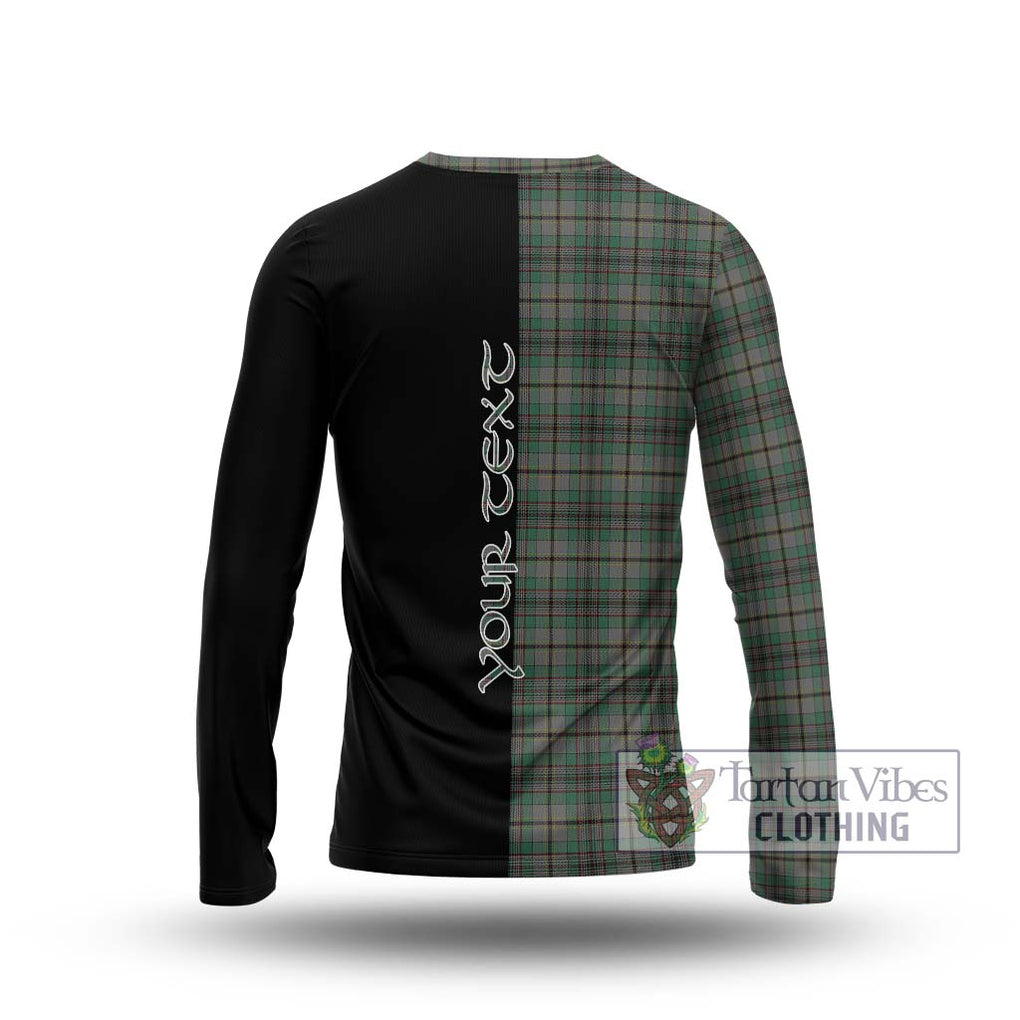 Craig Tartan Long Sleeve T-Shirt with Family Crest and Half Of Me Style - Tartanvibesclothing Shop