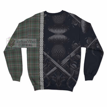 Craig Tartan Sweatshirt with Family Crest Cross Sword Thistle Celtic Vibes