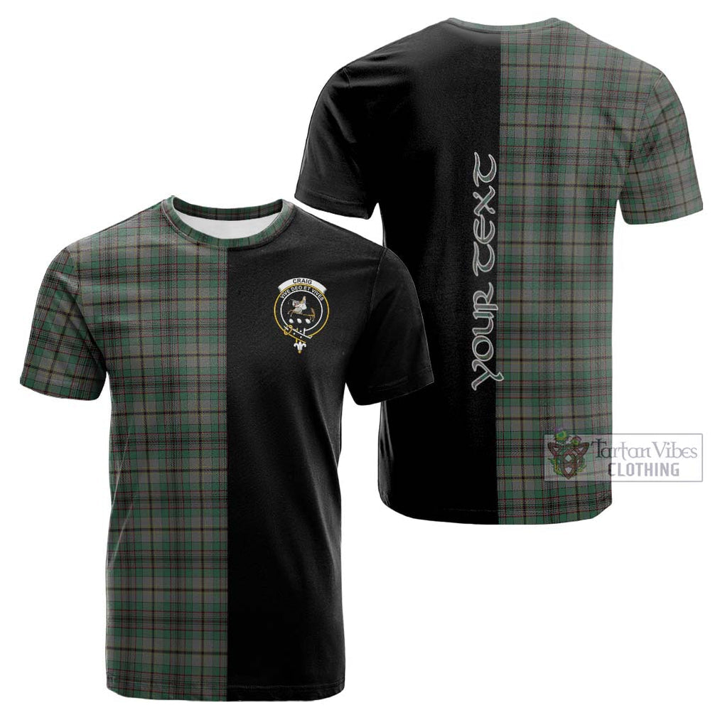 Tartan Vibes Clothing Craig Tartan Cotton T-shirt with Family Crest and Half Of Me Style