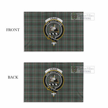 Craig Tartan House Flag with Family Crest