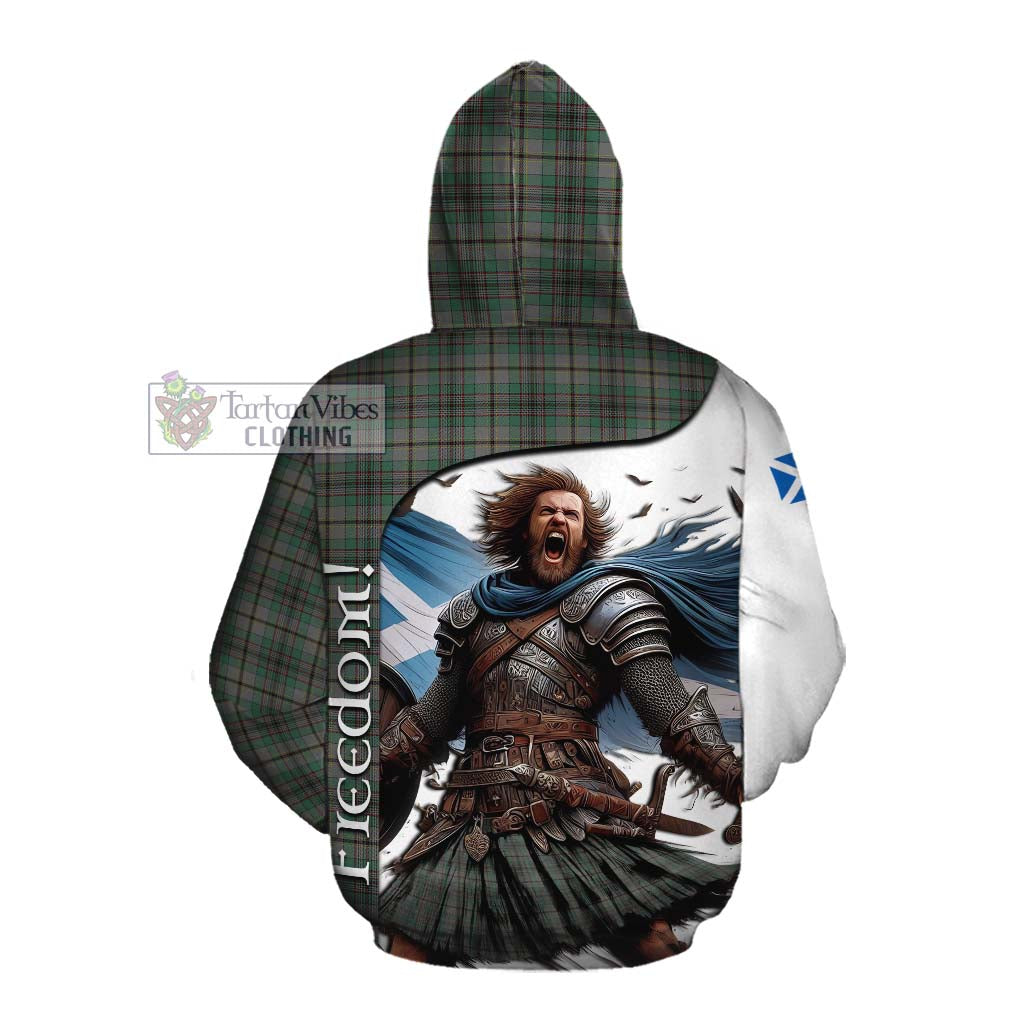 Tartan Vibes Clothing Craig Crest Tartan Cotton Hoodie Inspired by the Freedom of Scottish Warrior