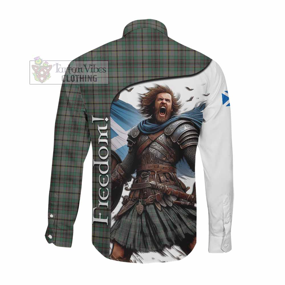 Tartan Vibes Clothing Craig Crest Tartan Long Sleeve Button Shirt Inspired by the Freedom of Scottish Warrior