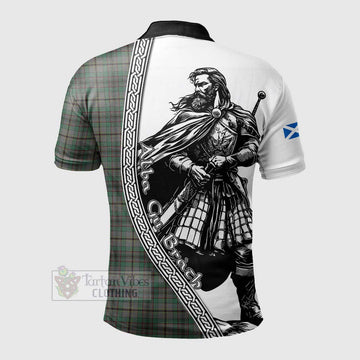 Craig Tartan Clan Crest Polo Shirt with Highlander Warrior Celtic Style