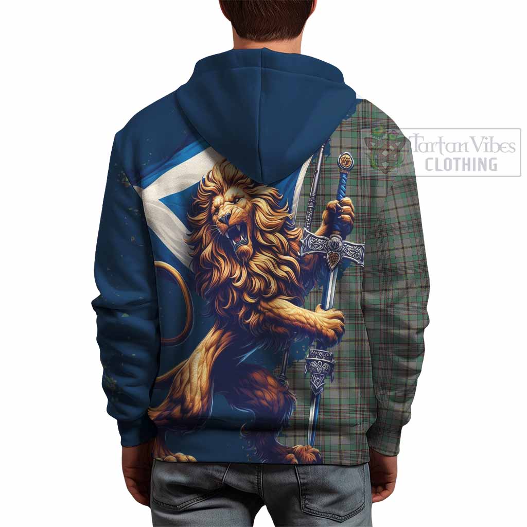 Tartan Vibes Clothing Craig Tartan Family Crest Hoodie with Scottish Majestic Lion