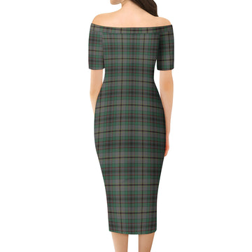 Craig Tartan Off Shoulder Lady Dress